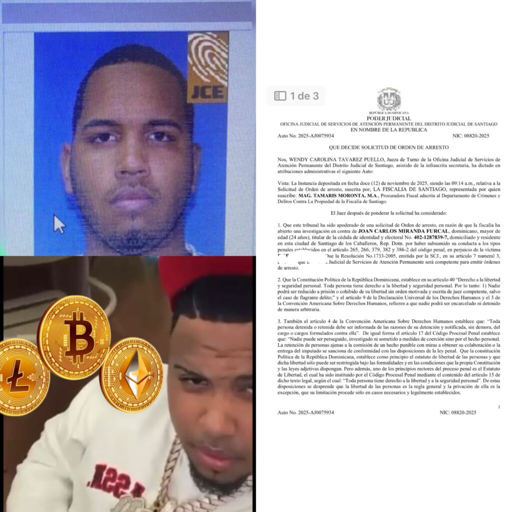 DICRIM persigue a hombre acusado de secuestro y robo de más de US$700 mil en criptomonedas en Santiago - Noticias de hoy en República Dominicana | De Último Minuto