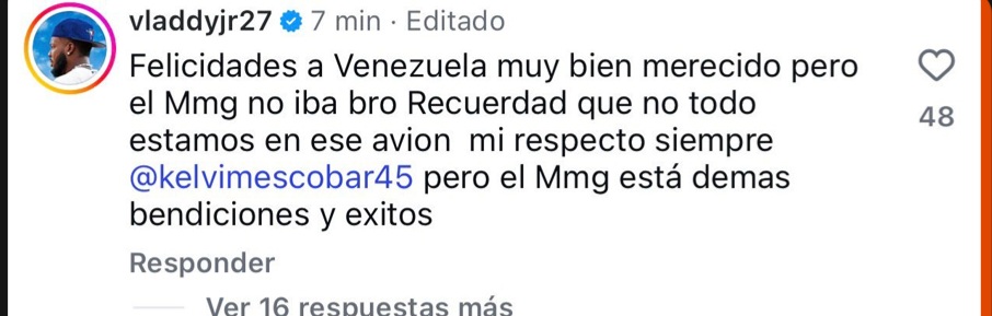 Guerrero Jr. reacciona a críticas de Kelvin Escobar y reconoce triunfo de Venezuela - Noticias de hoy en República Dominicana | De Último Minuto