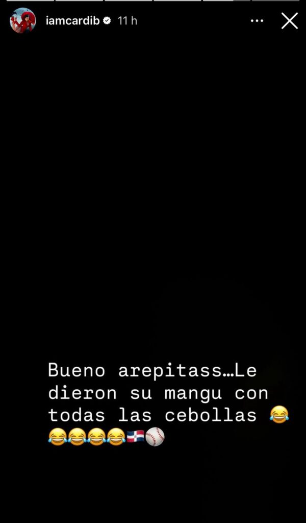 Cardi B celebra la victoria de RD ante Venezuela: “Le dieron su mangú con todas las cebollas” - Noticias de hoy en República Dominicana | De Último Minuto