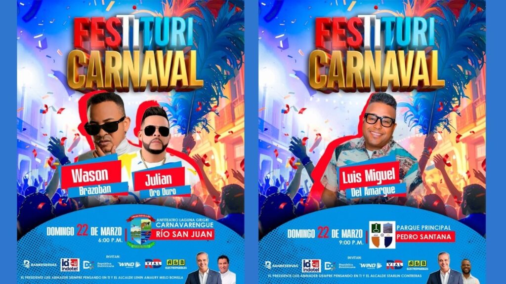 Conciertos del FESTITURICARNAVAL continúan por todo el país - Noticias de hoy en República Dominicana | De Último Minuto