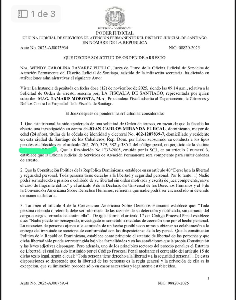 DICRIM persigue a hombre acusado de secuestro y robo de más de US$700 mil en criptomonedas en Santiago - Noticias de hoy en República Dominicana | De Último Minuto