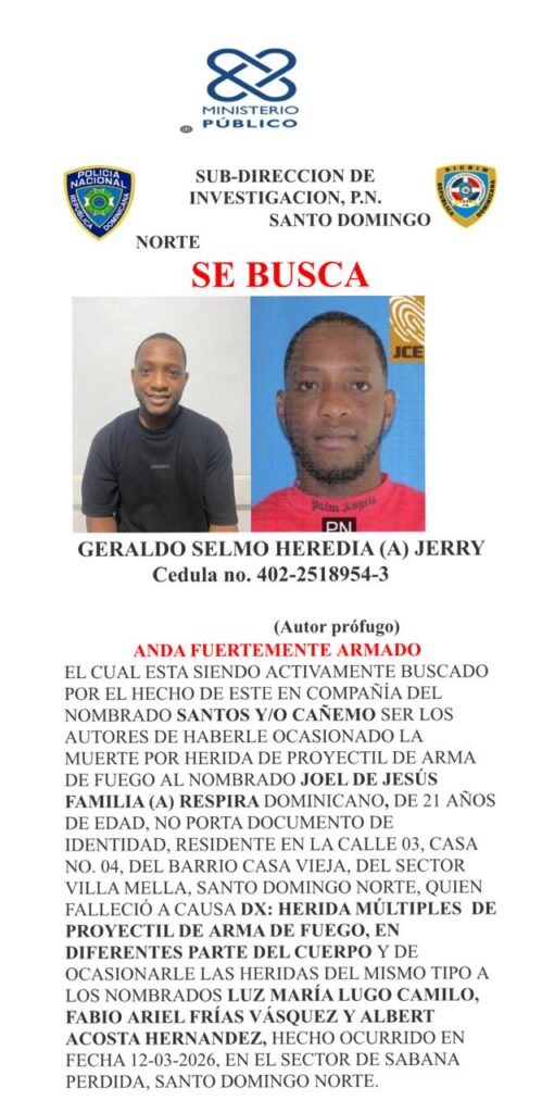 Policía identifica y persigue a hombre acusado de matar a uno y herir a tres personas en Villa Mella | 2 | Policía identifica y persigue a hombre acusado de matar a uno y herir a tres personas en Villa Mella - Noticias de hoy en República Dominicana | De Último Minuto