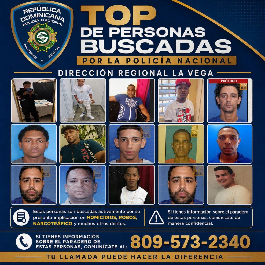 Policía Nacional difunde lista de los más buscados en La Vega | 2 | Policía Nacional difunde lista de los más buscados en La Vega - Noticias de hoy en República Dominicana | De Último Minuto