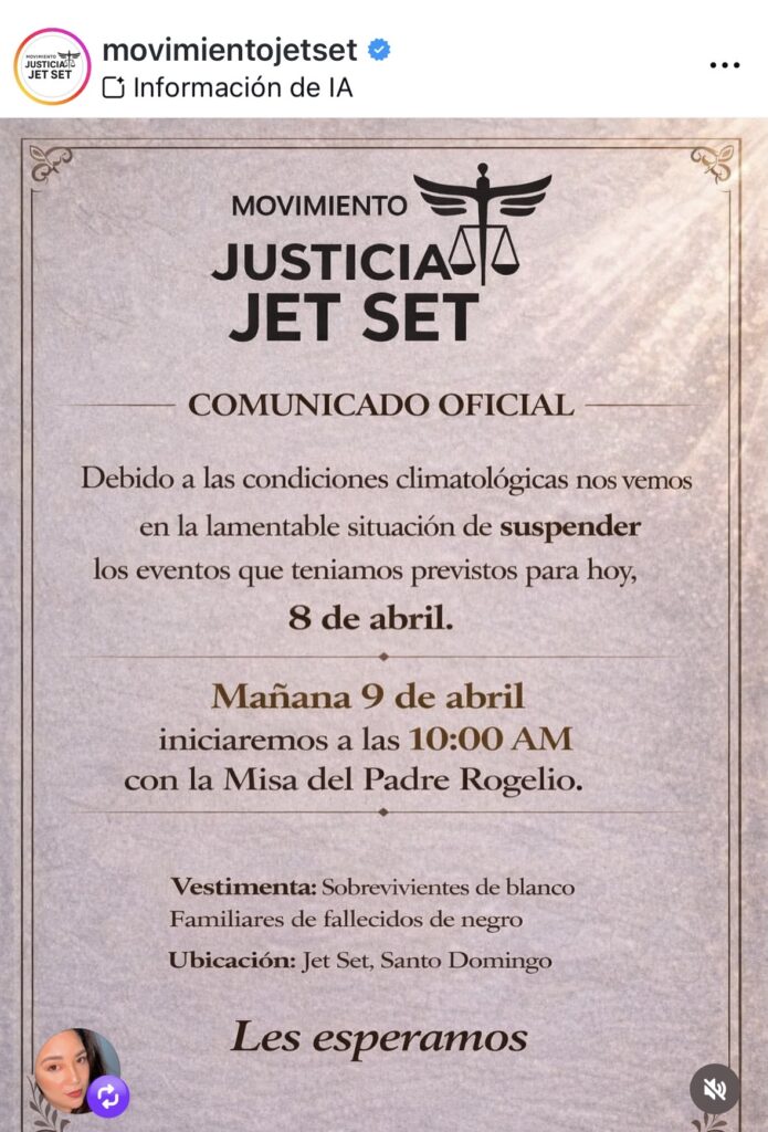 Posponen acto conmemorativo por aniversario de la tragedia del Jet Set por condiciones climáticas adversas - Noticias de hoy en República Dominicana | De Último Minuto