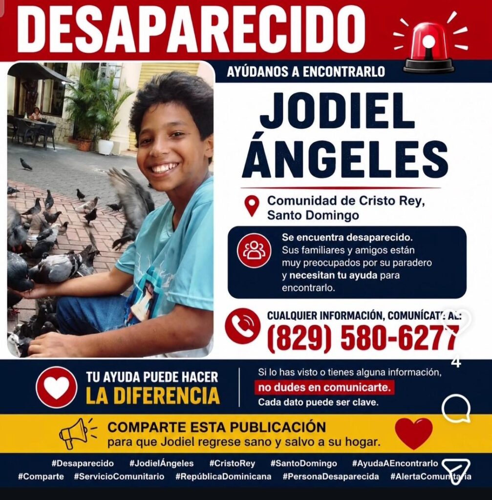 Familiares buscan a Jodiel Ángeles, adolescente desaparecido en Cristo Rey | 2 | Familiares buscan a Jodiel Ángeles, adolescente desaparecido en Cristo Rey - Noticias de hoy en República Dominicana | De Último Minuto