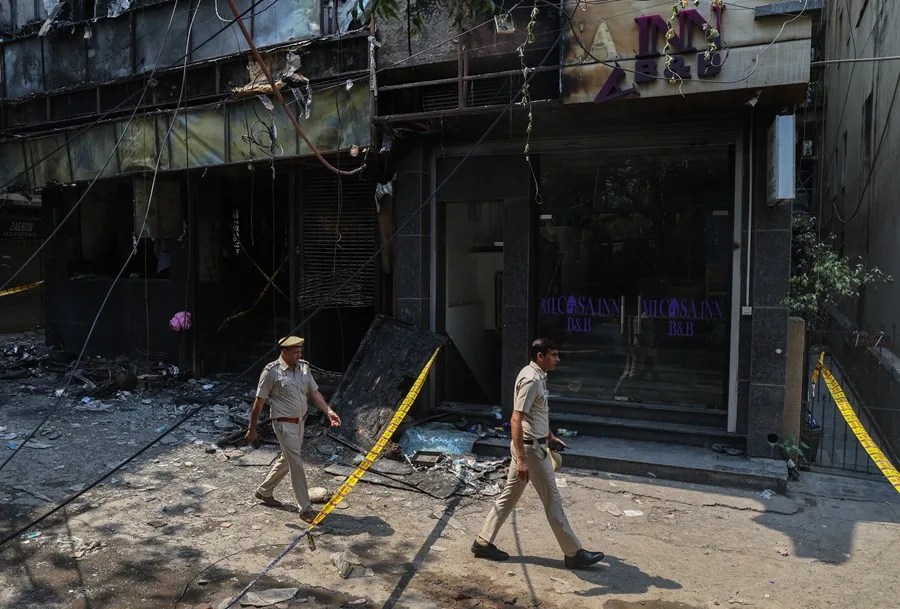 Incendio mortal en un hotel de Nueva Delhi