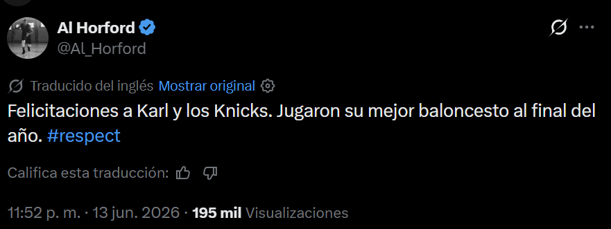 Al Horford felicita a Karl-Anthony Towns por conquistar el título de la NBA con los Knicks | 1 | Al Horford felicita a Karl-Anthony Towns por conquistar el título de la NBA con los Knicks - Noticias de hoy en República Dominicana | De Último Minuto