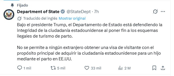 Estados Unidos intensifica acciones contra el turismo de parto y revoca visas a extranjeros - Noticias de hoy en República Dominicana | De Último Minuto