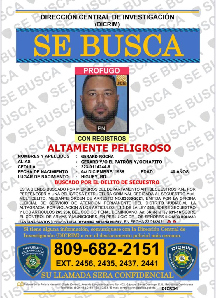 Policía Nacional activa búsqueda de ocho prófugos requeridos por distintos casos de rapto - Noticias de hoy en República Dominicana | De Último Minuto