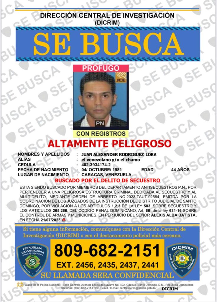 Policía Nacional activa búsqueda de ocho prófugos requeridos por distintos casos de rapto - Noticias de hoy en República Dominicana | De Último Minuto