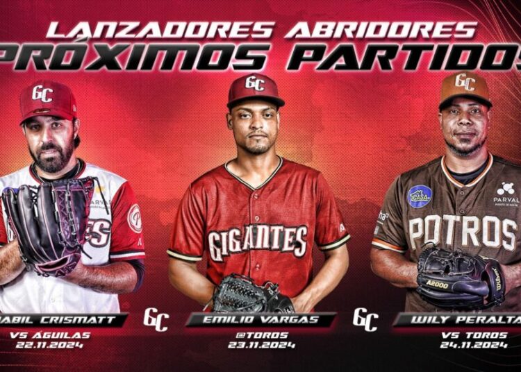 Gigantes anuncian rotación de abridores para próximos tres juegos