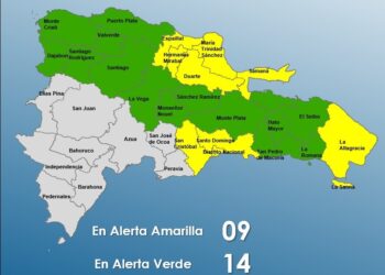 COE incrementa provincias en alerta por la incidencia de una vaguada