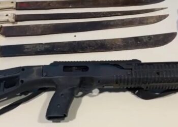 Autoridades incautan fusil ilegal, armas blancas y drogas durante allanamientos en Santiago 