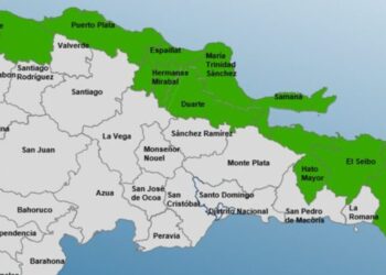 COE coloca 10 provincias en alerta verde por efectos de una vaguada al este del Caribe