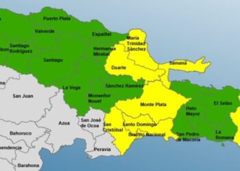 COE mantiene 7 provincias en alerta amarilla y 15 en verde por una vaguada