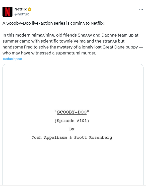 Netflix prepara serie de acción real de 'Scooby-Doo' | 1 | Netflix prepara serie de acción real de 'Scooby-Doo' | De Último Minuto