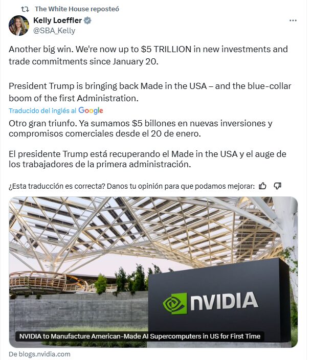 Nvidia anuncia producción de chips de IA en Estados Unidos | 1 | Nvidia anuncia producción de chips de IA en Estados Unidos | De Último Minuto