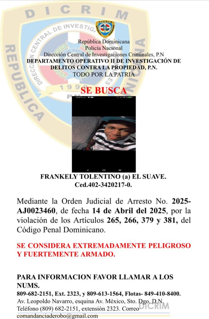 PN persigue banda que robó más de RD$1.5 millones y USD$124,000 de empresa en Ensanche Naco | 1 | PN persigue banda que robó más de RD$1.5 millones y USD$124,000 de empresa en Ensanche Naco | De Último Minuto