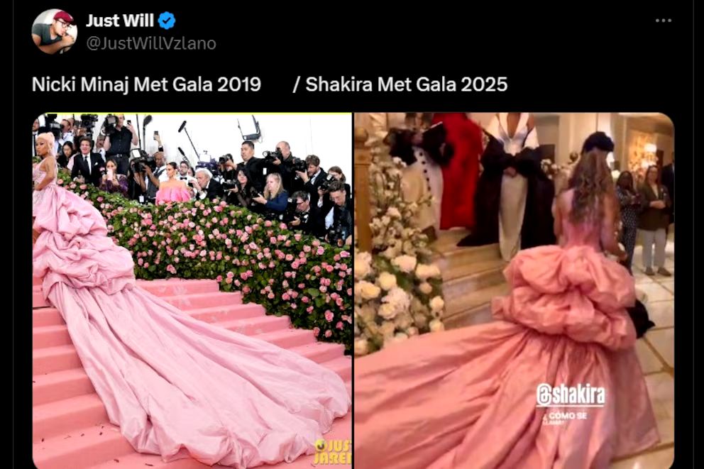 Acusan a Shakira de copiar el look que usó Nicki Minaj en la Met Gala del 2019 | 1 | Acusan a Shakira de copiar el look que usó Nicki Minaj en la Met Gala del 2019 | De Último Minuto