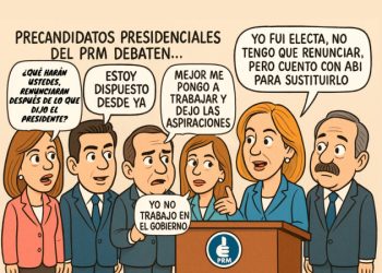 Caricatura del día: Precandidatos del PRM debaten entre estar en el Gobierno o seguir en campaña