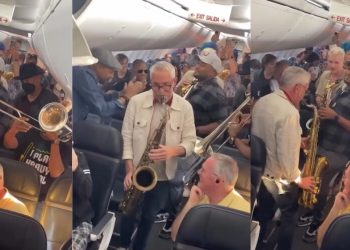 Dave Koz y los Summer Horns ofrecen concierto de Jazz improvisado en un vuelo