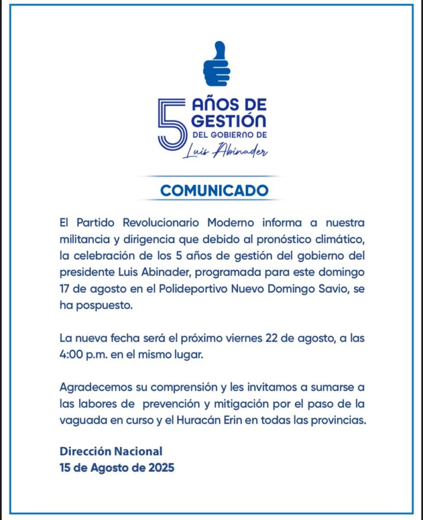 Máximo Romero alertó sobre suspensión de la celebración del quinto aniversario del PRM ante crisis eléctrica - Noticias de hoy en República Dominicana | De Último Minuto