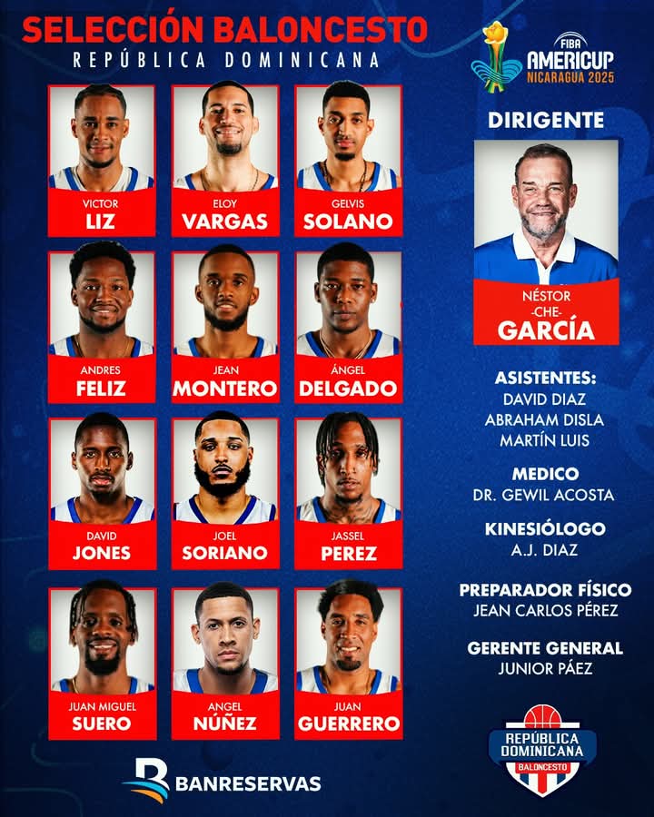 RD define sus doce jugadores para la FIBA AmeriCup 2025 - Noticias de hoy en República Dominicana | De Último Minuto