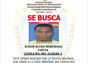 Policía Nacional activa búsqueda de peligroso prófugo “Copita”, condenado a 30 años por triple homicidio en Azua
