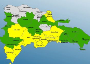 COE mantiene 10 provincias y al DN en alerta amarilla, 14 están en verde