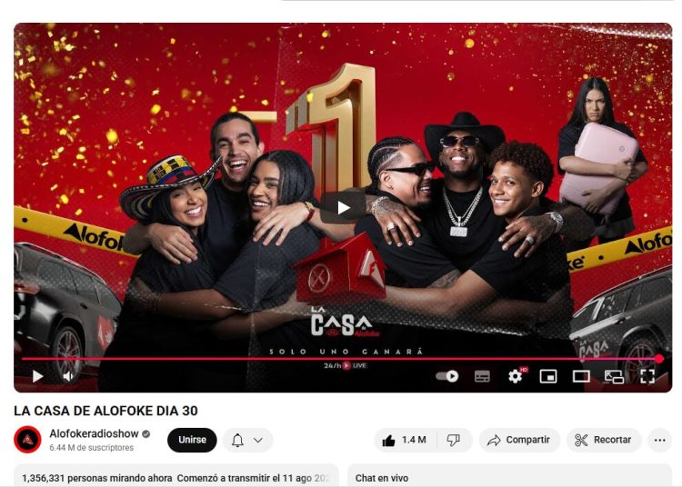 La Casa de Alofoke continúa con cifras históricas, alcanzando 1.3 millones de dispositivos conectados