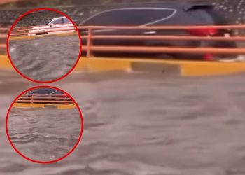 Inundaciones afectan autopista Duarte próximo a la Monumental por intensas lluvias