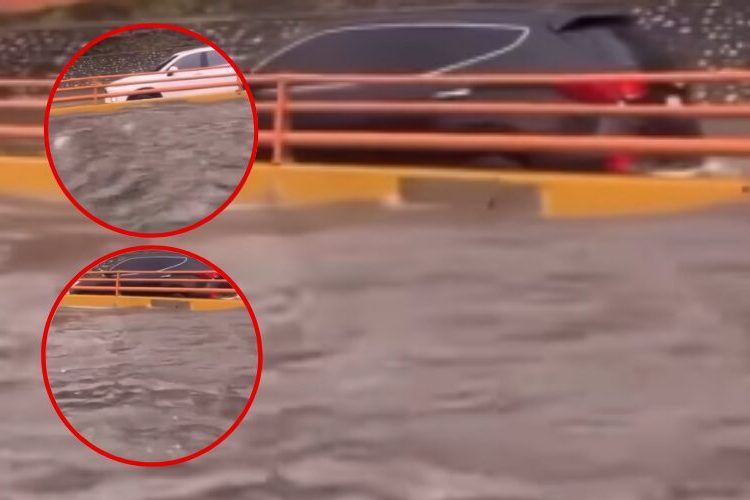 Inundaciones afectan autopista Duarte próximo a la Monumental por intensas lluvias