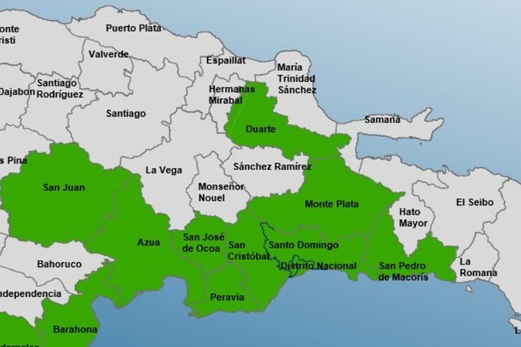 COE mantiene 12 provincias en alerta verde por lluvias y posibles inundaciones