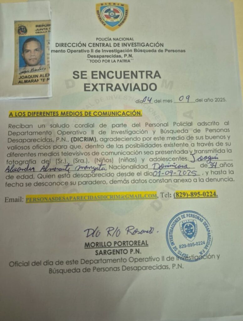 Familiares de taxista desaparecido en San Isidro piden colaboración para dar con su paradero - Noticias de hoy en República Dominicana | De Último Minuto