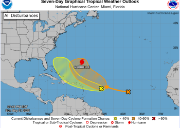 Gabrielle se convierte en huracán categoría 1 y podría fortalecerse en las próximas horas