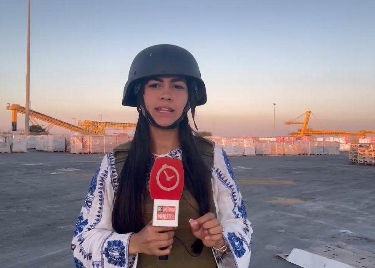 Diana Sánchez, periodista de De Último Minuto, recorre la frontera de Gaza en medio de fuerte tensión bélica
