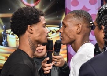 Cara a cara y cruce de palabras rumbo a las peleas de este viernes en el Pabellón de Karate