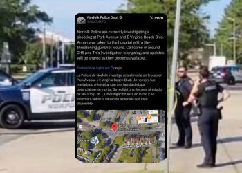 Hombre resulta gravemente herido tras tiroteo registrado en Norfolk VA