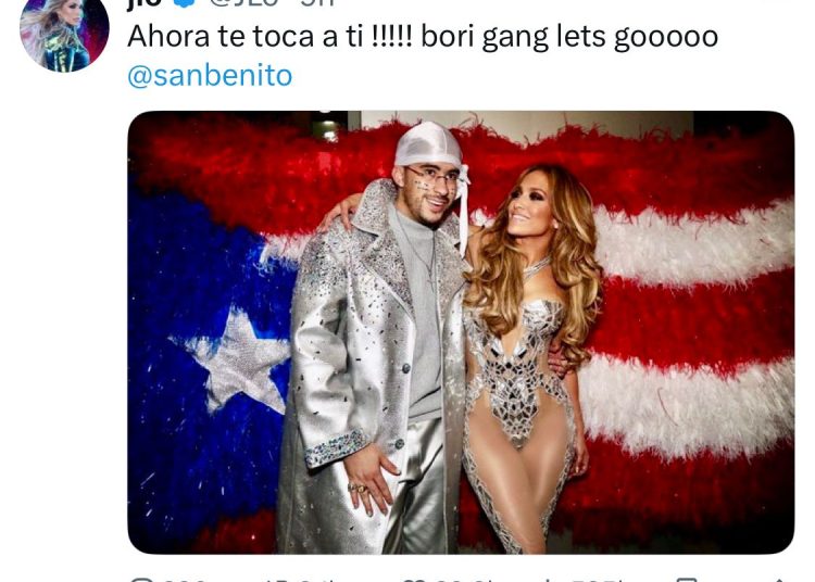 JLo a Bad Bunny tras ser confirmado para actuar en el Super Bowl 2026: “Ahora te toca a ti”