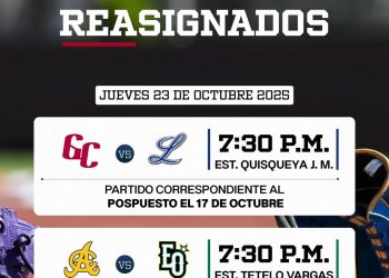 LIDOM reprograma partidos suspendidos por el paso de la tormenta Melissa para este jueves 23 de octubre