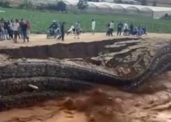 Colapsa gavión en Tireo tras fuertes lluvias