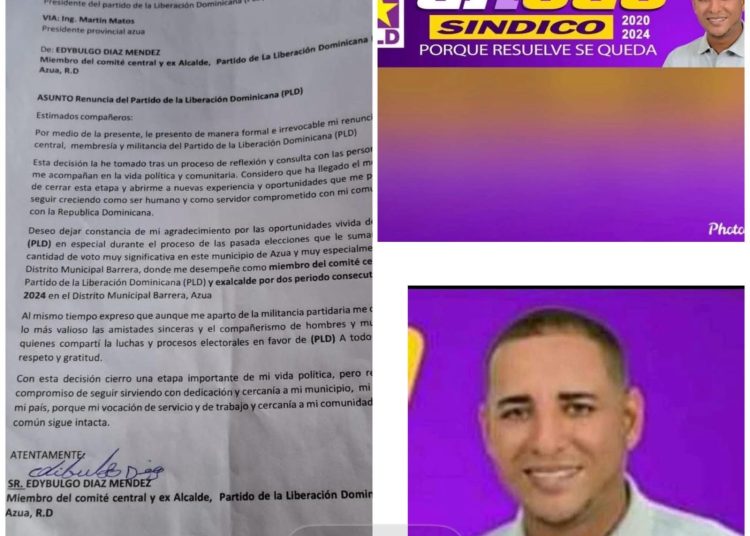 Renuncia el exdirector de la Junta Municipal de Barrera, Edibulgo Díaz Méndez (Choco)