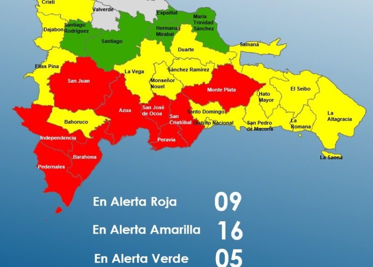 COE reduce a alerta amarilla las provincias Santo Domingo, Distrito Nacional, San Pedro de Macorís y La Romana