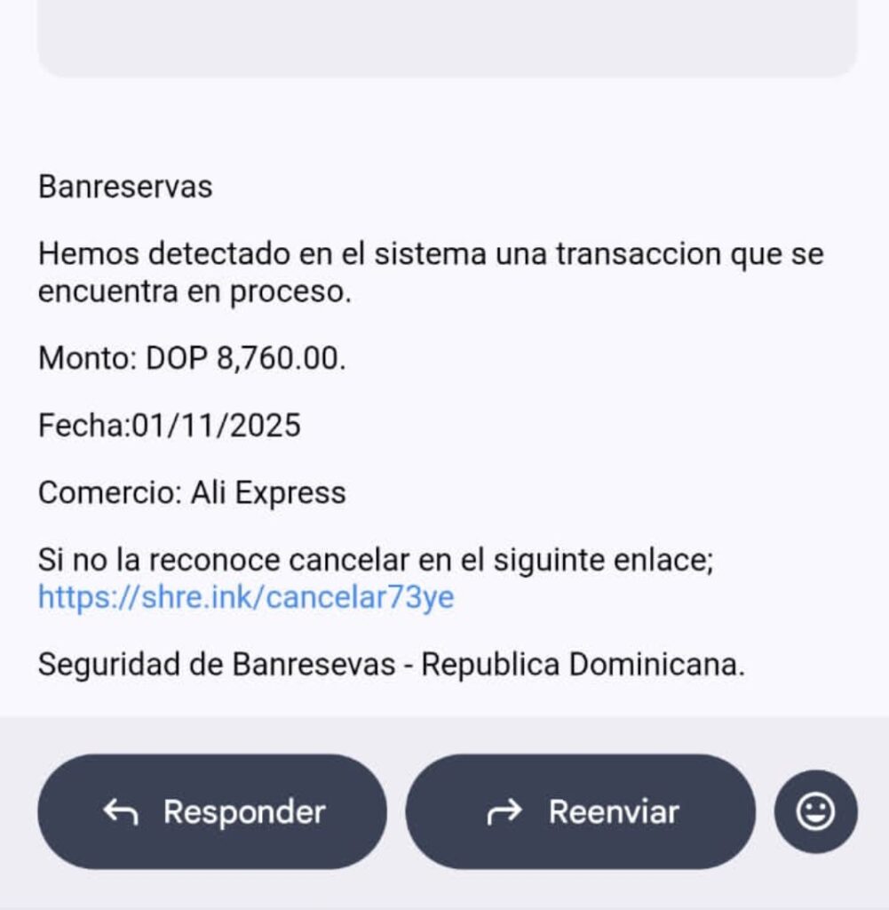 Intentos de fraudes bancarios están a la orden del día con correos de supuestos consumos - Noticias de hoy en República Dominicana | De Último Minuto