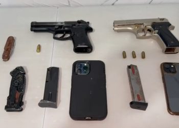 DINTEL y Fiscalía de Duarte ocupan dos armas de fuego en operativo realizado en Arenoso; dos personas apresadas