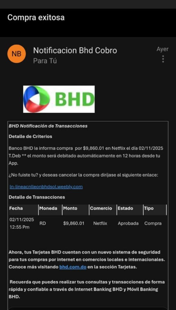 Intentos de fraudes bancarios están a la orden del día con correos de supuestos consumos - Noticias de hoy en República Dominicana | De Último Minuto