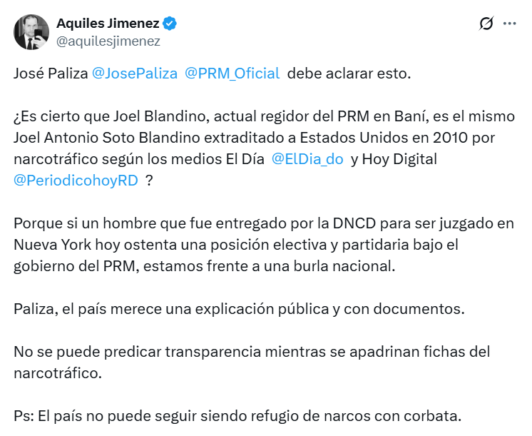 Joel Blandino se defiende y desmiente a comunicador Aquiles Jiménez: «Pagué mi deuda y me reinserté» - Noticias de hoy en República Dominicana | De Último Minuto