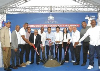 Ministerio de Deportes deja iniciados trabajos de 11 techados multiusos en SDE con inversión de RD$300 millones
