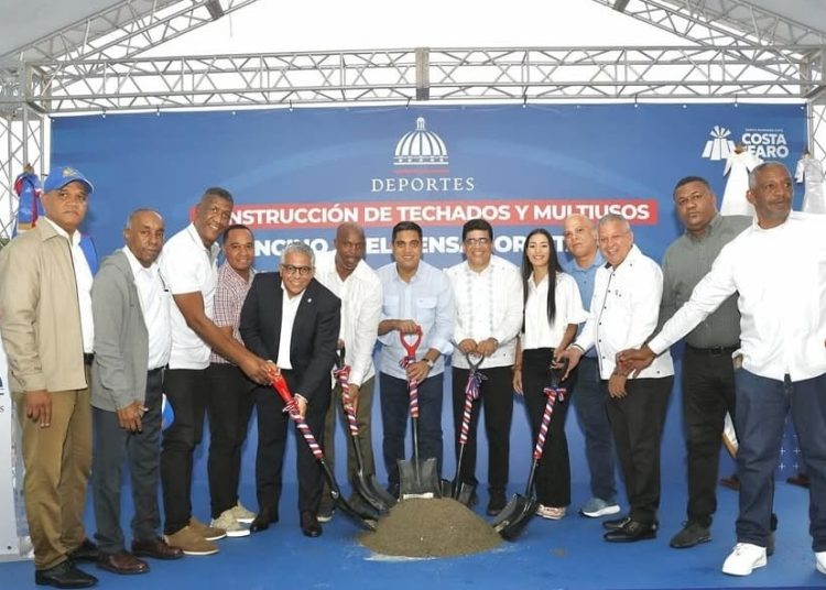 Ministerio de Deportes deja iniciados trabajos de 11 techados multiusos en SDE con inversión de RD$300 millones