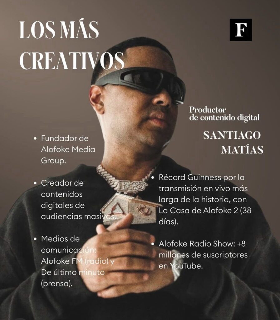 Santiago Matías lidera el ranking “Los más creativos del 2025” de Forbes RD | 3 | Santiago Matías lidera el ranking “Los más creativos del 2025” de Forbes RD - Noticias de hoy en República Dominicana | De Último Minuto